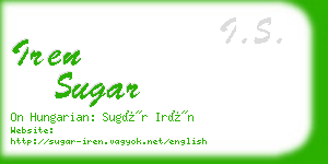 iren sugar business card